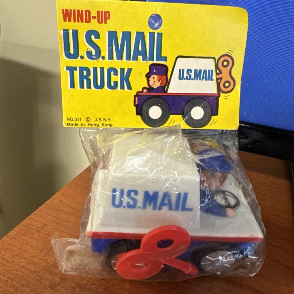 JSNY Wind Up U.S. MAIL Truck. Plastic,Hong Kong (new In Package)